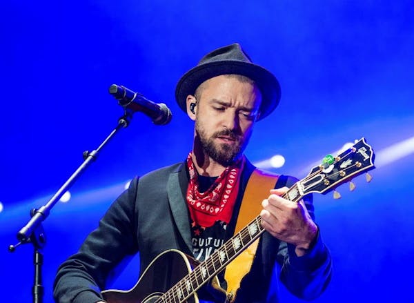 Justin Timberlake, shown here at a recent show in Tennesse.