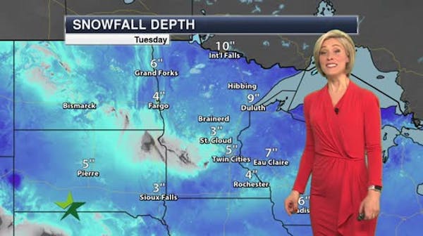 Evening forecast: Low of 26; not as warm Thursday with snow possible