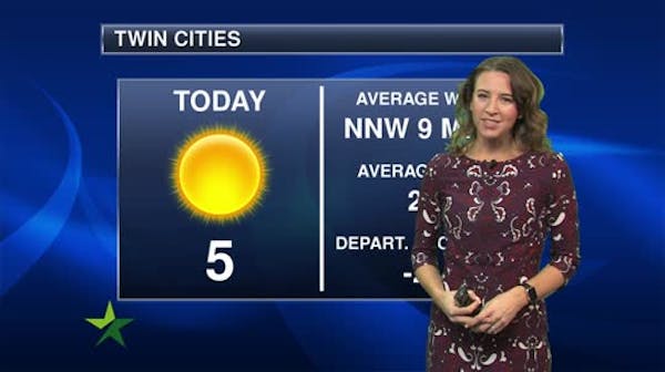 Morning forecast: Deep freeze with high of 5