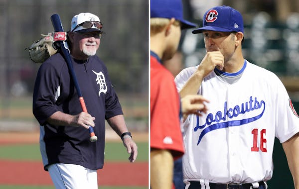 Ron Gardenhire, left, and Doug Mientkiewicz, right.