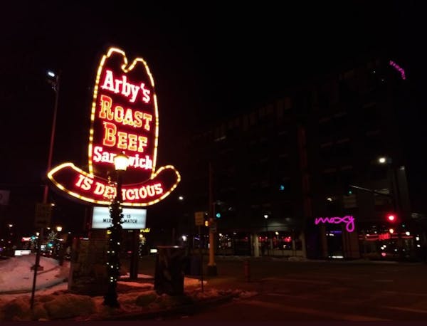 Screen grab from @WedgeLIVE's Twitter showing the Arby's in Uptown.