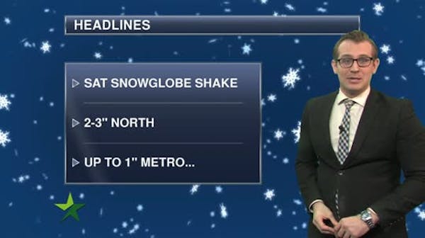 Evening forecast: Low of 10; periods of snow possible Saturday