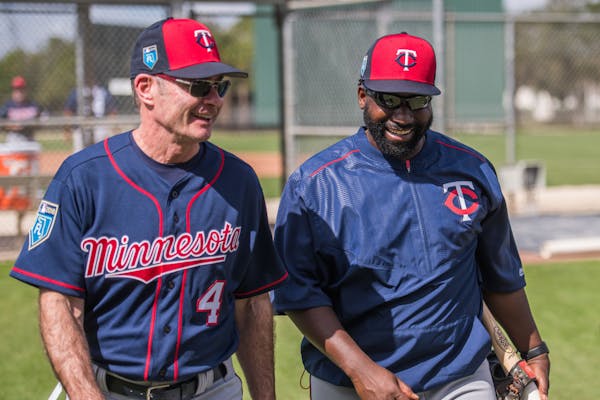 Twins manager Paul Molitor and Class AA manager Tommy Watkins