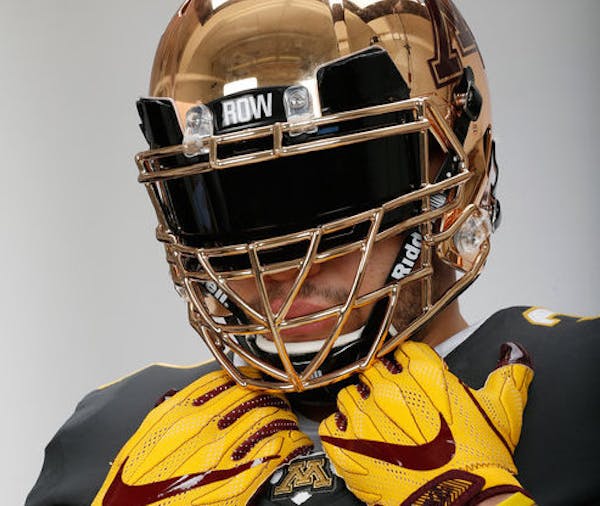 Gophers' new uniforms: Brighter gold, chrome helmets ... and oars