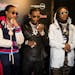 Migos posed on the red carpet at the Rolling Stone Magazine VIP party at the International Square Market on Friday night in Minneapolis.