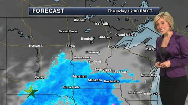 Evening forecast: Low of 8, clear and cold; snow late Thursday