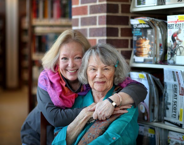 Local authors Kit Naylor, left, and Faith Sullivan met at a book signing 27 years ago and became best of friends since.