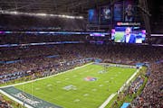 Super Bowl LII panorama looking west