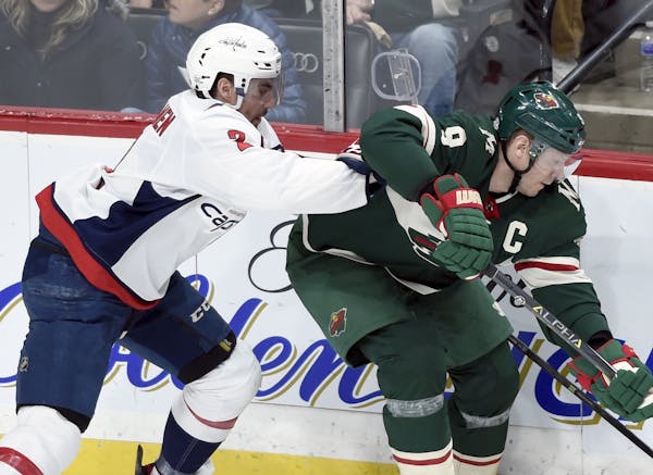 Mikko Koivu, right, and the Wild let one get away against the Capitals on Thursday. They close a homestand Saturday against a conference foe.