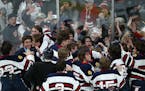 Orono High School players celebrated the win over Alexandria Area High School. ] ANTHONY SOUFFLE � anthony.souffle@startribune.com Alexandria Area H
