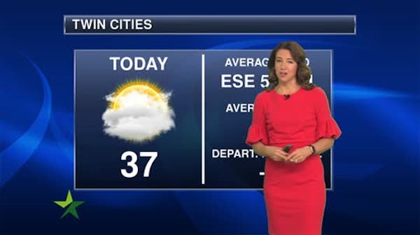 Morning forecast: Mostly cloudy, high 37