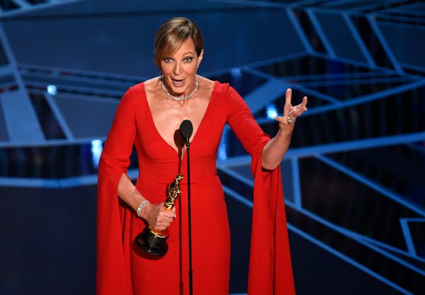 Allison Janney accepts the award for best performance by an actress in a supporting role for "I, Tonya" at the Oscars on Sunday, March 4, 2018, at the