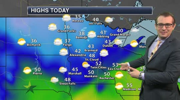 Afternoon forecast: Hello, warmth. High of 52