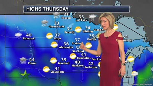 Evening forecast: Low of 26 and clouds continue