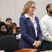 Isaiah Thomas and his attorney Caroline Durham stand as the judge reads his sentence.