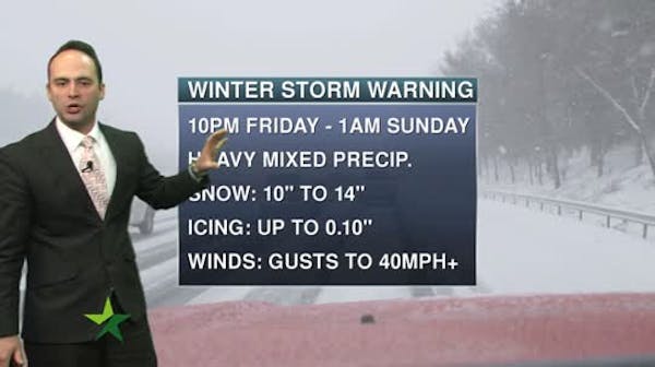Morning forecast: Rain much of day, turning to icy mix