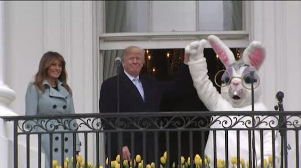 Trump talks DACA at Easter egg roll