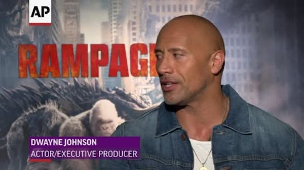 Johnson's 'battle' to give 'Rampage' a happy ending