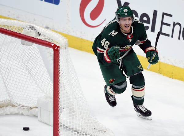Wild defenseman Jared Spurgeon practiced for the first time Monday since he suffered a partial right hamstring tear March 13.
