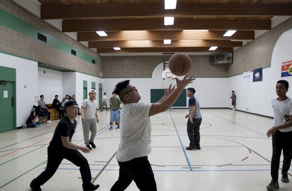 In 2018, Harding High School student Brendan Thor, 17, and other students played basketball at the Eastview Recreation Center in St. Paul.