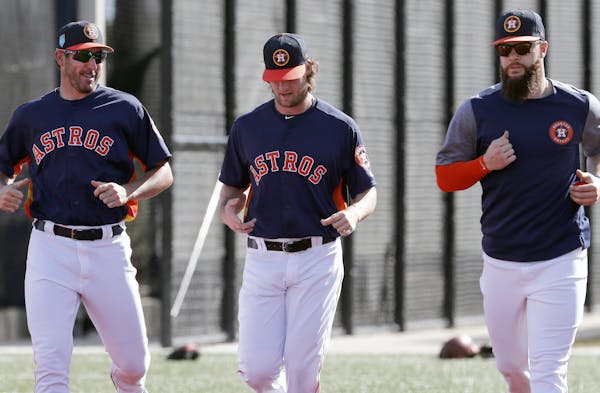 The strong Houston Astros, with pitchers Justin Verlander, left, Gerrit Cole, center, and Dallas Keuchel only got stronger.