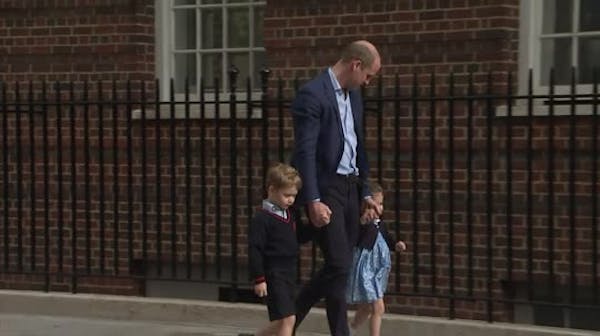 Prince William brings kids to meet their baby brother