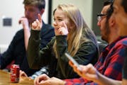 Margaux Granath, a moderate, enjoyed a lively debate at a meeting for a bipartisan student group at the U of M. This is bucking the national trend, br