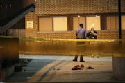 Police investigated the shooting that sent six people to the hospital Wednesday in Minneapolis.