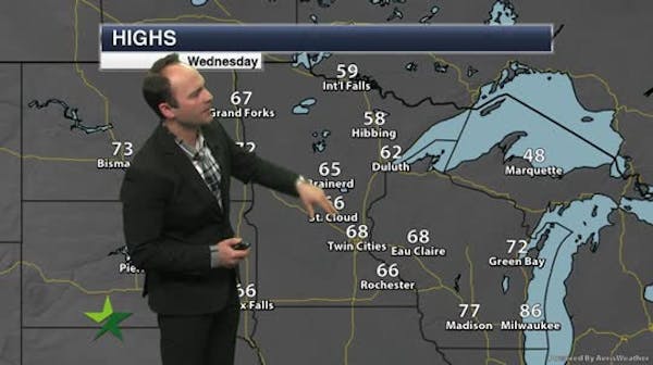 Morning forecast: Possible showers later, high of 71