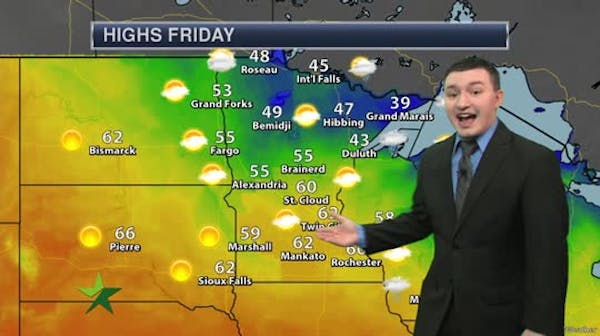 Afternoon forecast: Partly cloudy, high 61