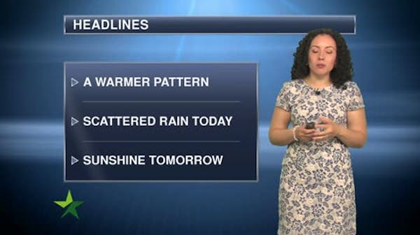 Afternoon forecast: High of 78; showers later