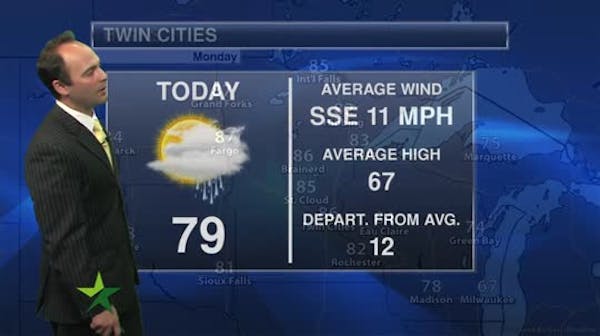Morning forecast: Cloudy with showers in afternoon
