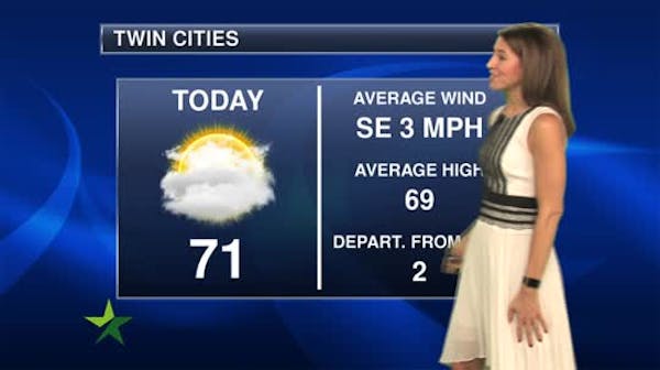 Morning forecast: Partly sunny; high in lows 70s