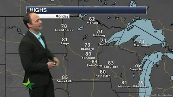 Afternoon forecast: Showers, storms return; high 74