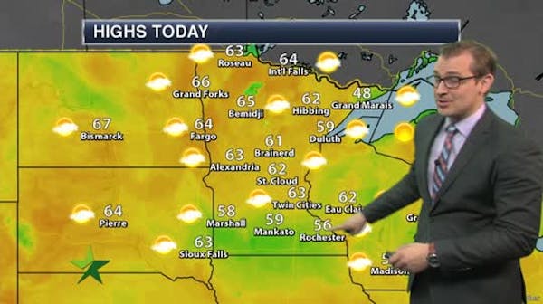 Evening forecast: Lows approach freezing ahead of quiet Monday