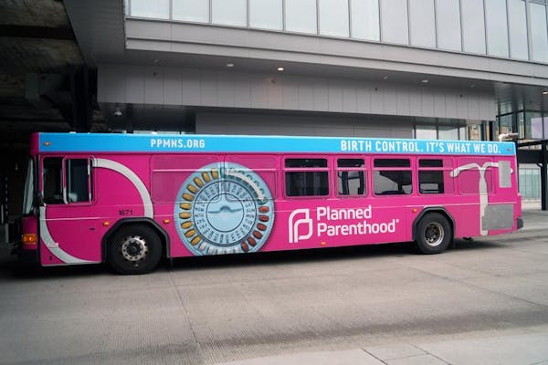 Metro Transit bus with the Planned Parenthood advertisement.