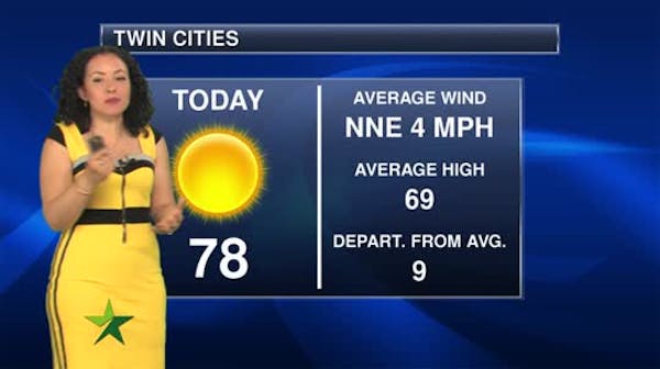 Afternoon forecast: Sunny, high 78