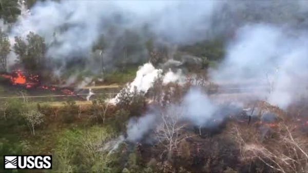 Hawaiian volcano opens two new vents