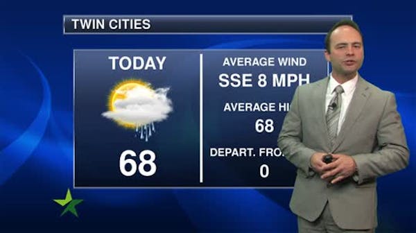 Morning forecast: Midday showers, high of 65