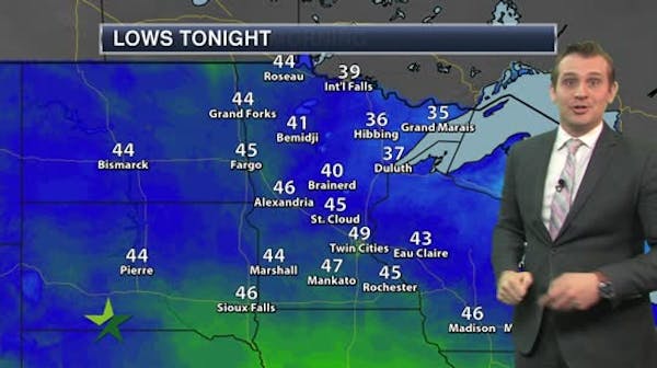 Evening forecast: Low of 50 with clouds; better day Sunday