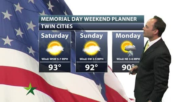 Morning forecast: Hot and steamy with PM T-storms