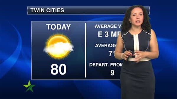 Evening forecast: Low of 63; warm and humid with chance of showers