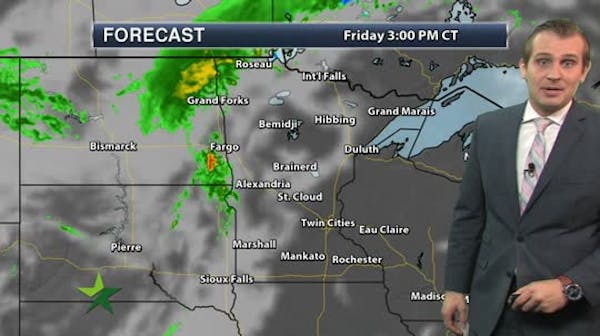 Evening forecast: Low of 59; cloud cover grows ahead of weekend cooldown