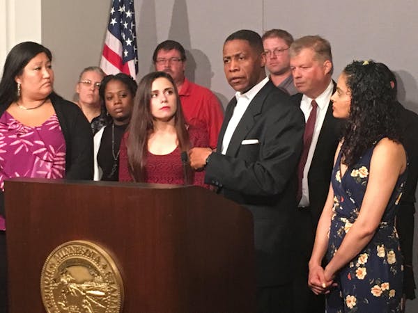 Amanda Weber (left) and Dwight Mitchell (right) are among a group of Minnesota parents who say their children were wrongly removed from their homes, a