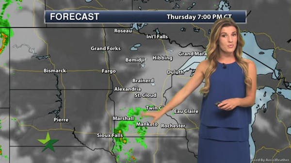 Evening forecast: Low of 62; shower or storm possible into morning