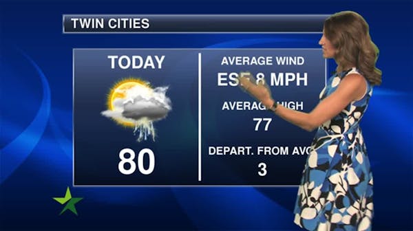 Morning forecast: Showers, storms likely; high 80
