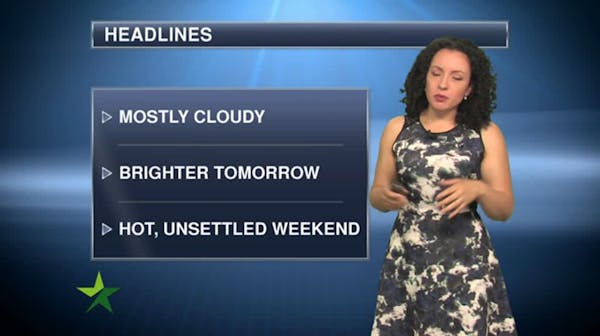 Afternoon forecast: Mostly cloudy, high 80