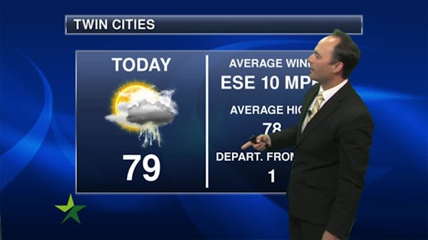 Morning forecast: Muggy today with PM T-storms