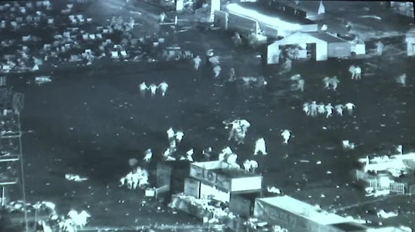 Surveillance video shows chaos of Vegas shooting