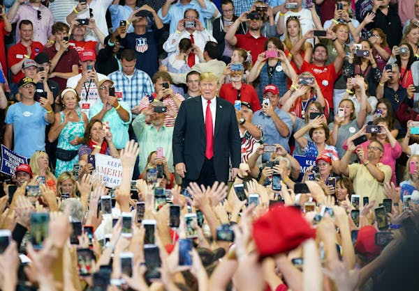President Donald Trump made his first visit to Minnesota as president on Wednesday, culminating in leading a rally in Duluth.